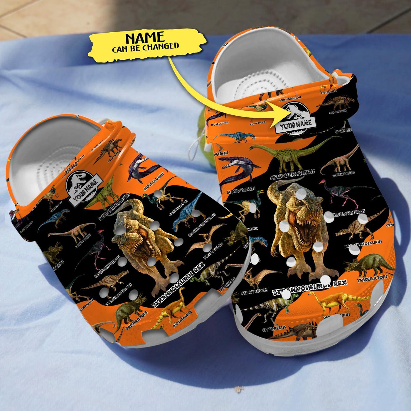 Dinosaurs Collection Crocs Crocband Clogs Shoes Comfortable For Men Women and Kids