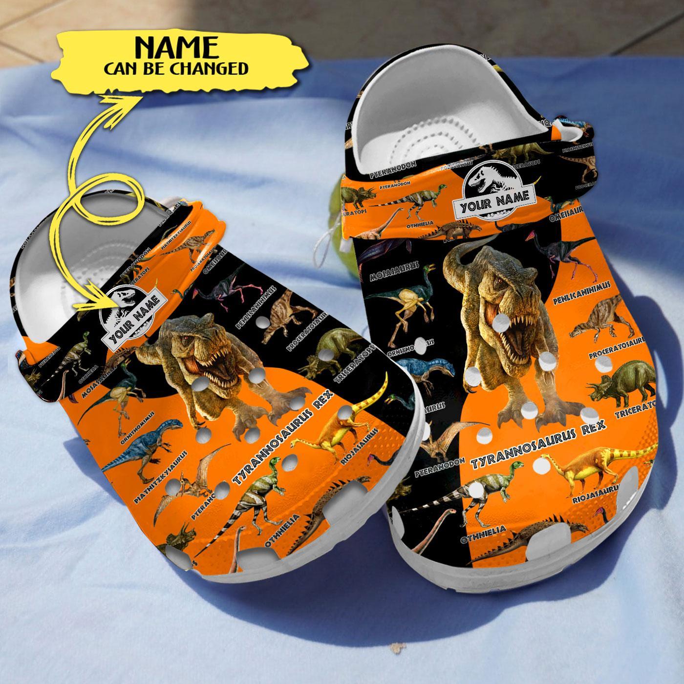 Dinosaurs Collection Crocs Crocband Clogs Shoes Comfortable For Men Women and Kids