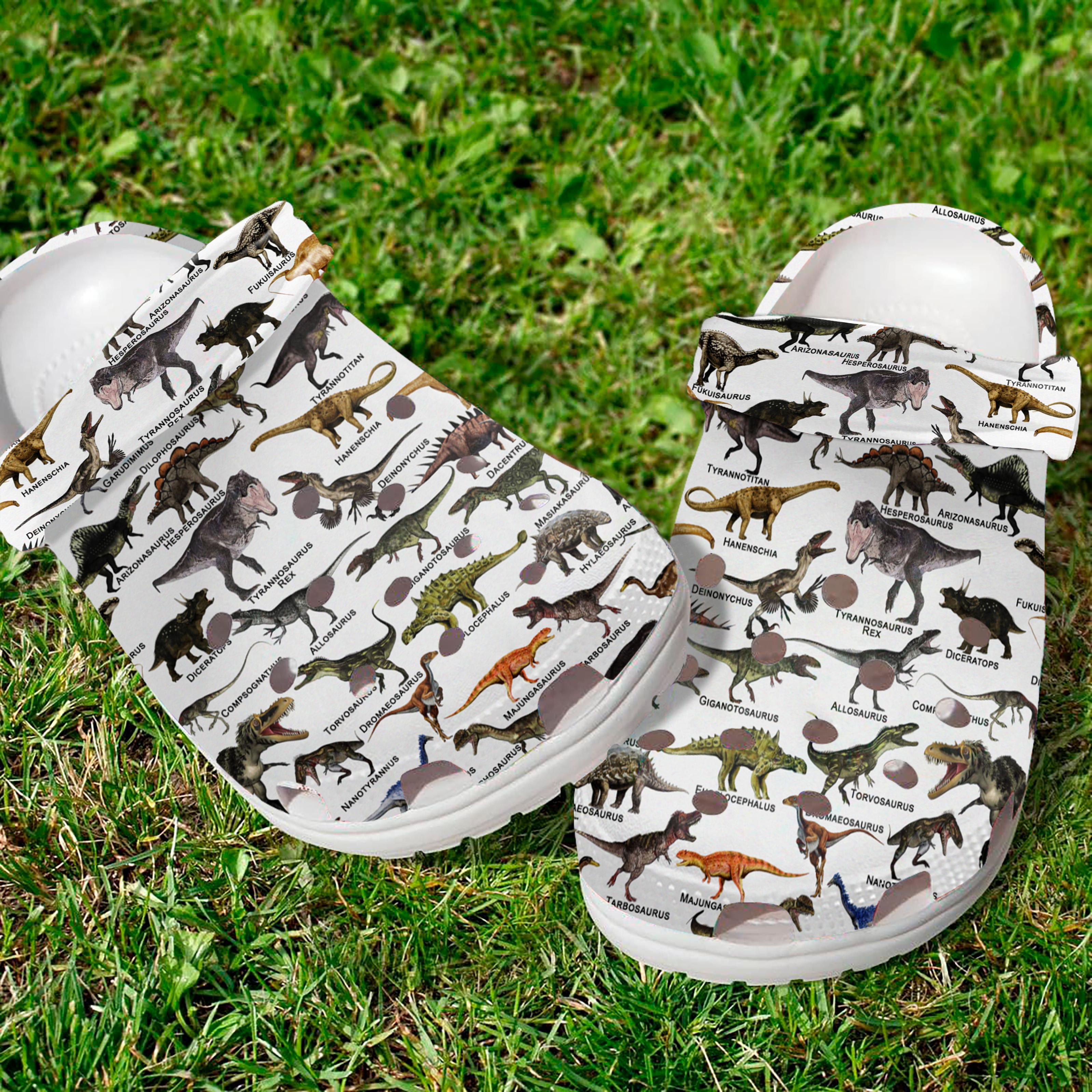 Dinosaurs Of The World Crocs Crocband Clogs Shoes Comfortable For Men Women and Kids