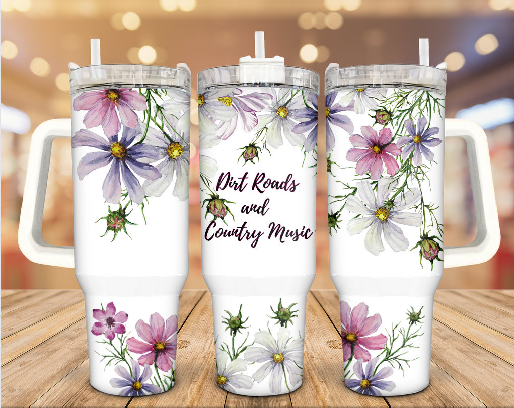 Dirt Roads And Country Music Custom Stanley Cup 40 oz 30 oz Tumbler With HandleTVC2301940