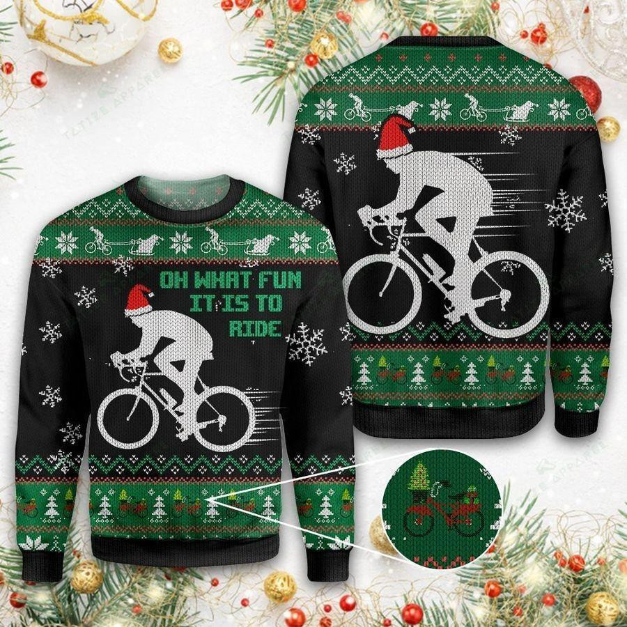 Dirtbike Oh What Fun Ugly Christmas Sweater Adult 3D Funny Matching for family