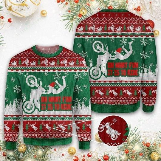 Dirtbike Ugly Christmas Sweater Adult 3D Funny Matching for family