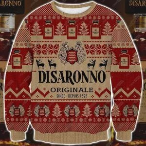 Disaronno Ugly Christmas Sweater Adult 3D Funny Matching for family