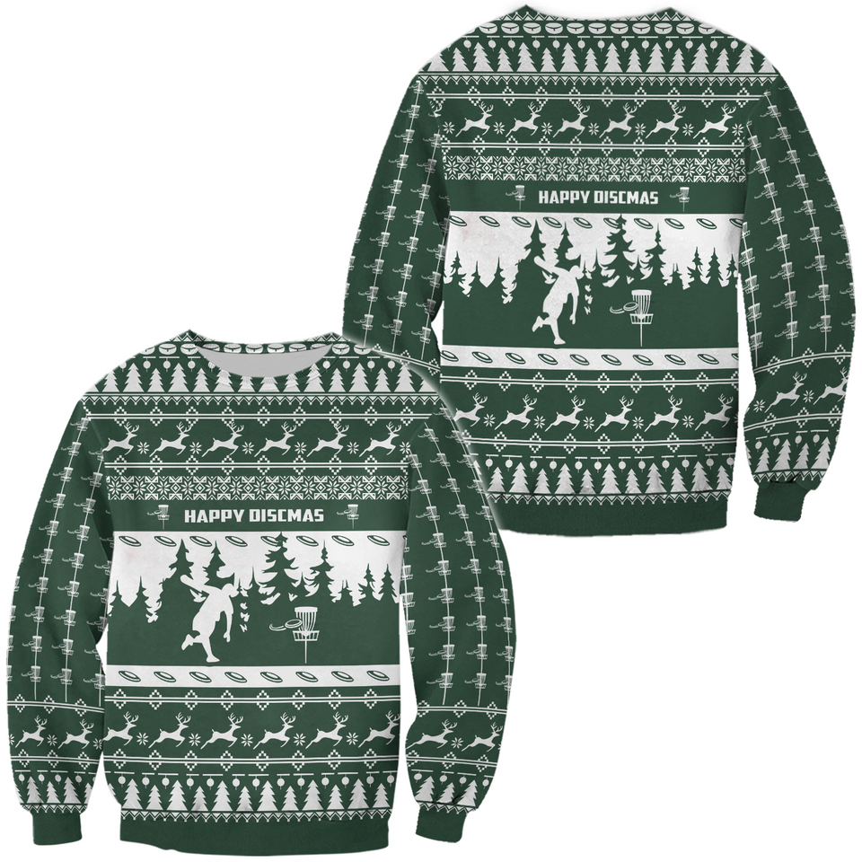Disc Golf Happy DiscMas Ugly Christmas Sweater