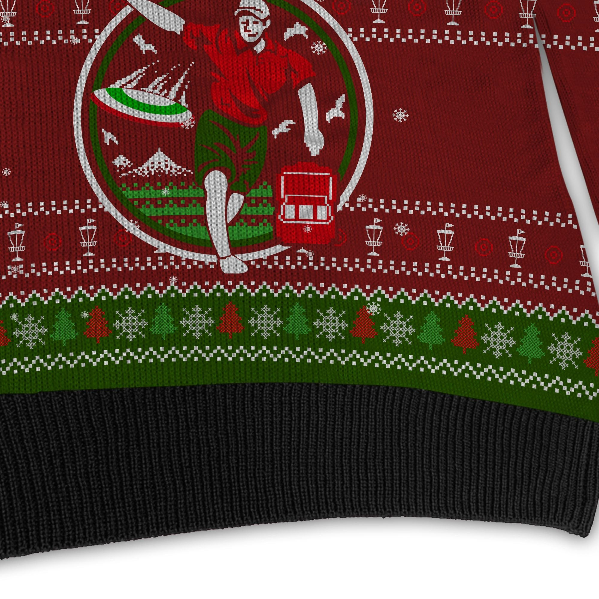 Disc Golf Image Noel Pattern For Frisbee Golfers Sport Lovers Unique Gifts Ugly Christmas Sweater Adult 3D Funny Matching for family - Image 4