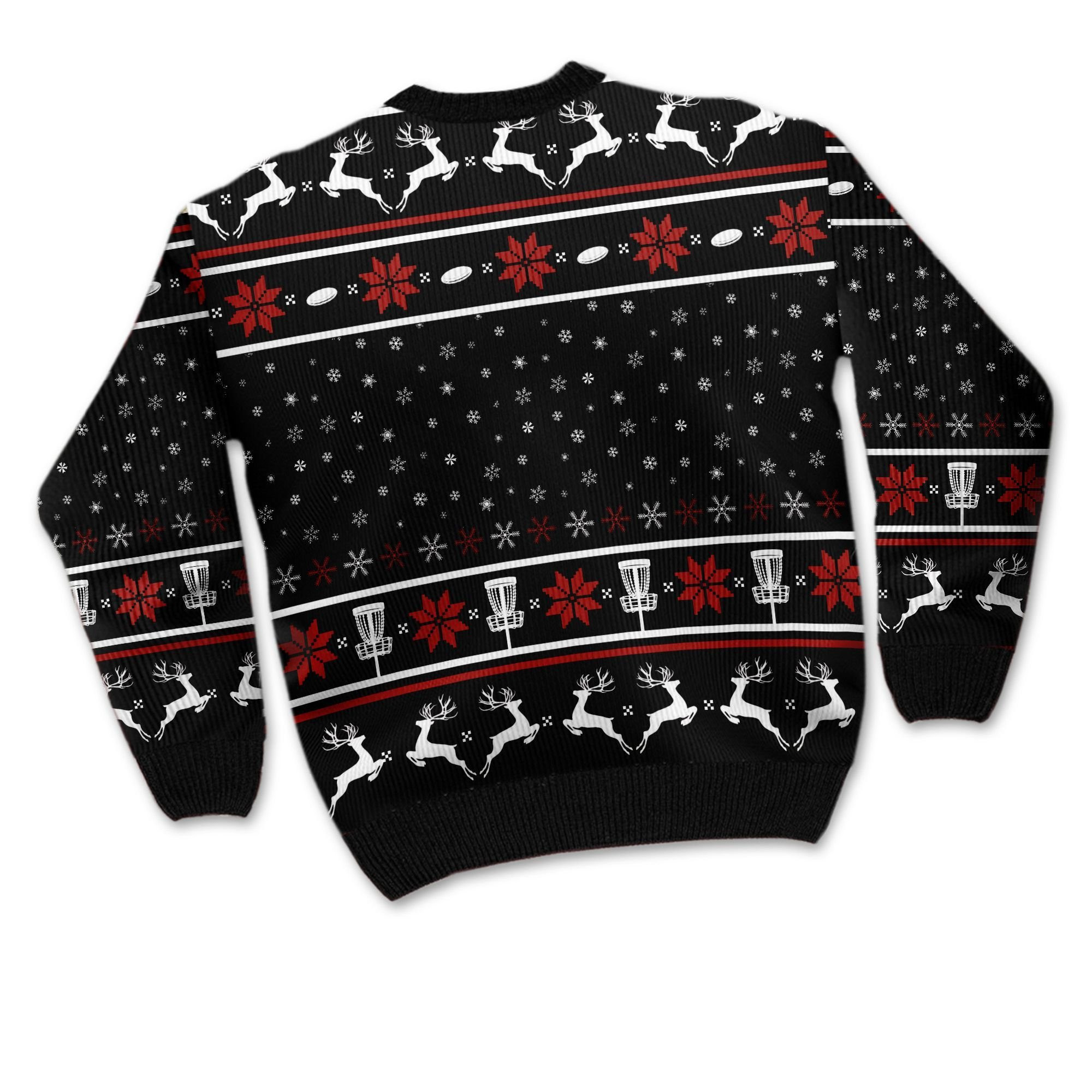 Disc Golf Noel Pattern Custom Name Ugly Christmas Sweater Adult 3D Funny Matching for family - Image 5