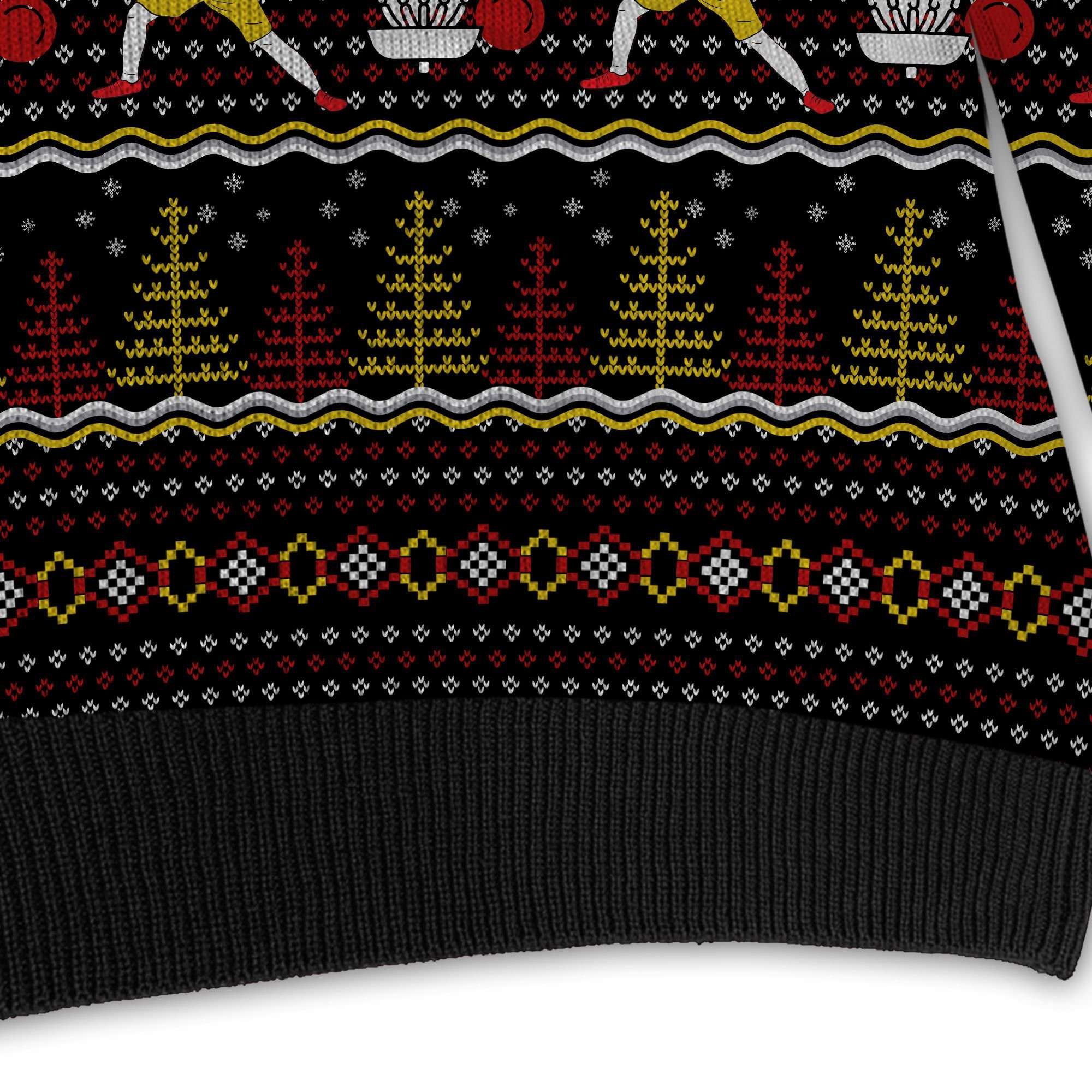 Disc Golf With Christmas Patterns For Disc Golfers And Sport Lovers Ugly Christmas Sweater Adult 3D Funny Matching for family - Image 4