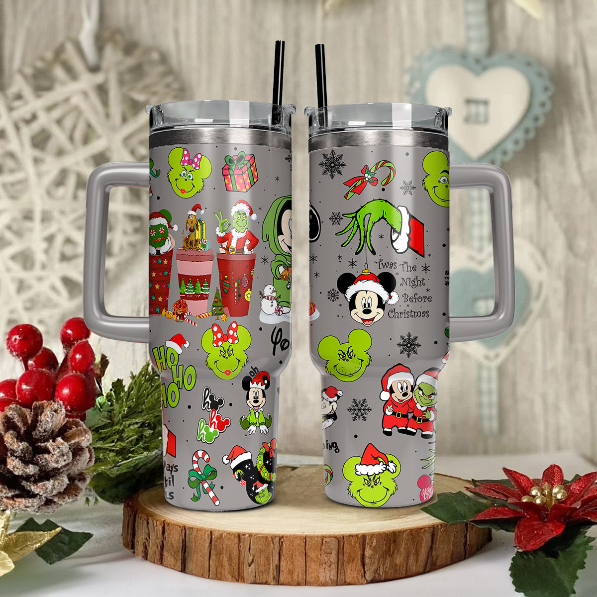 Disney Characters Cartoon Christmas Custom Stanley Cup 40 oz 30 oz Tumbler With HandleTVC2301421