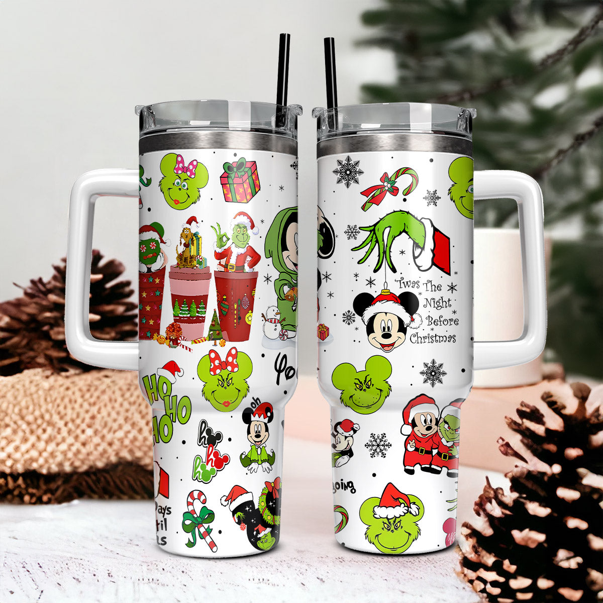 Disney Characters Cartoon Christmas Custom Stanley Cup 40 oz 30 oz Tumbler With HandleTVC2301421