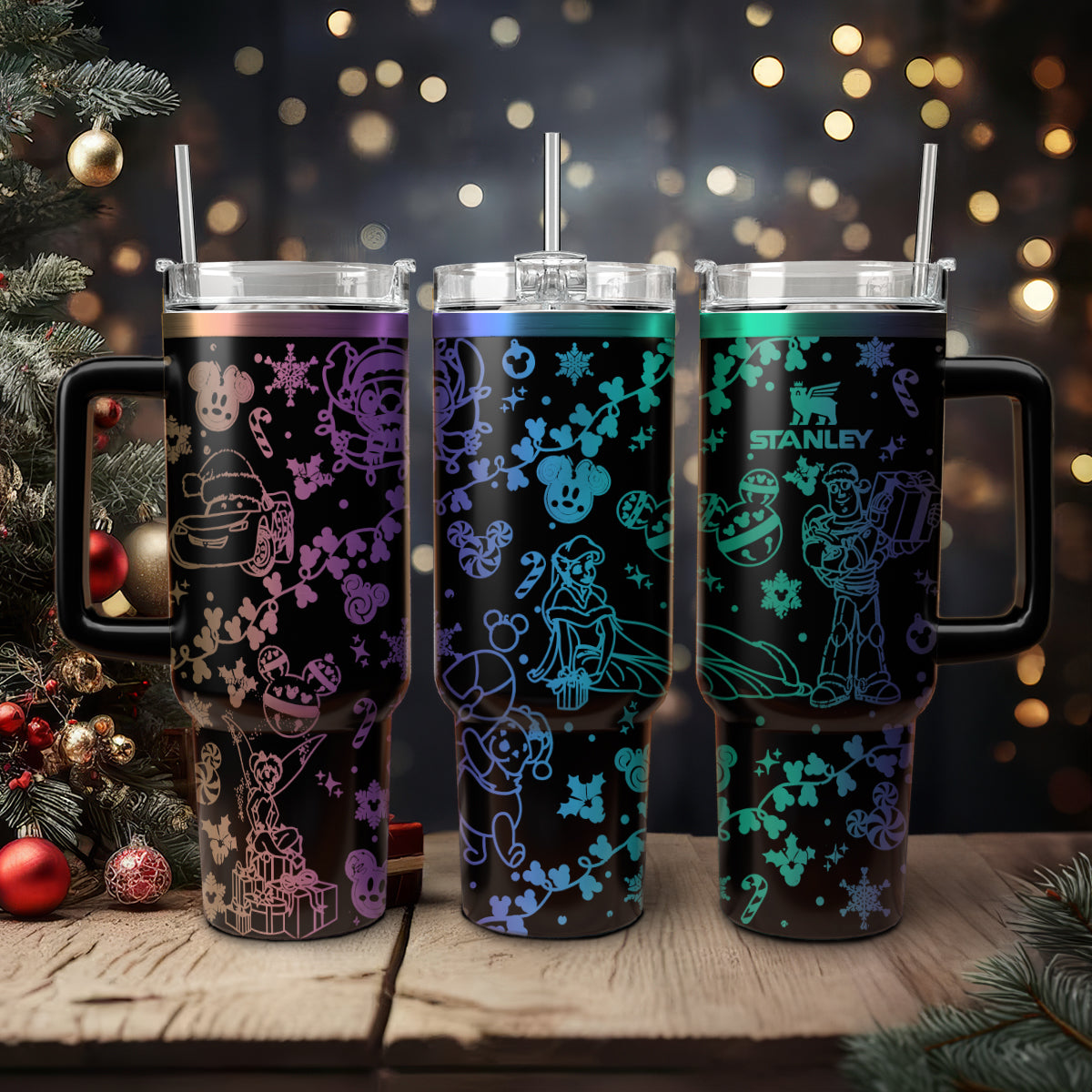 Disney Characters Cartoon Christmas Custom Stanley Cup 40 oz 30 oz Tumbler With HandleTVC2301427