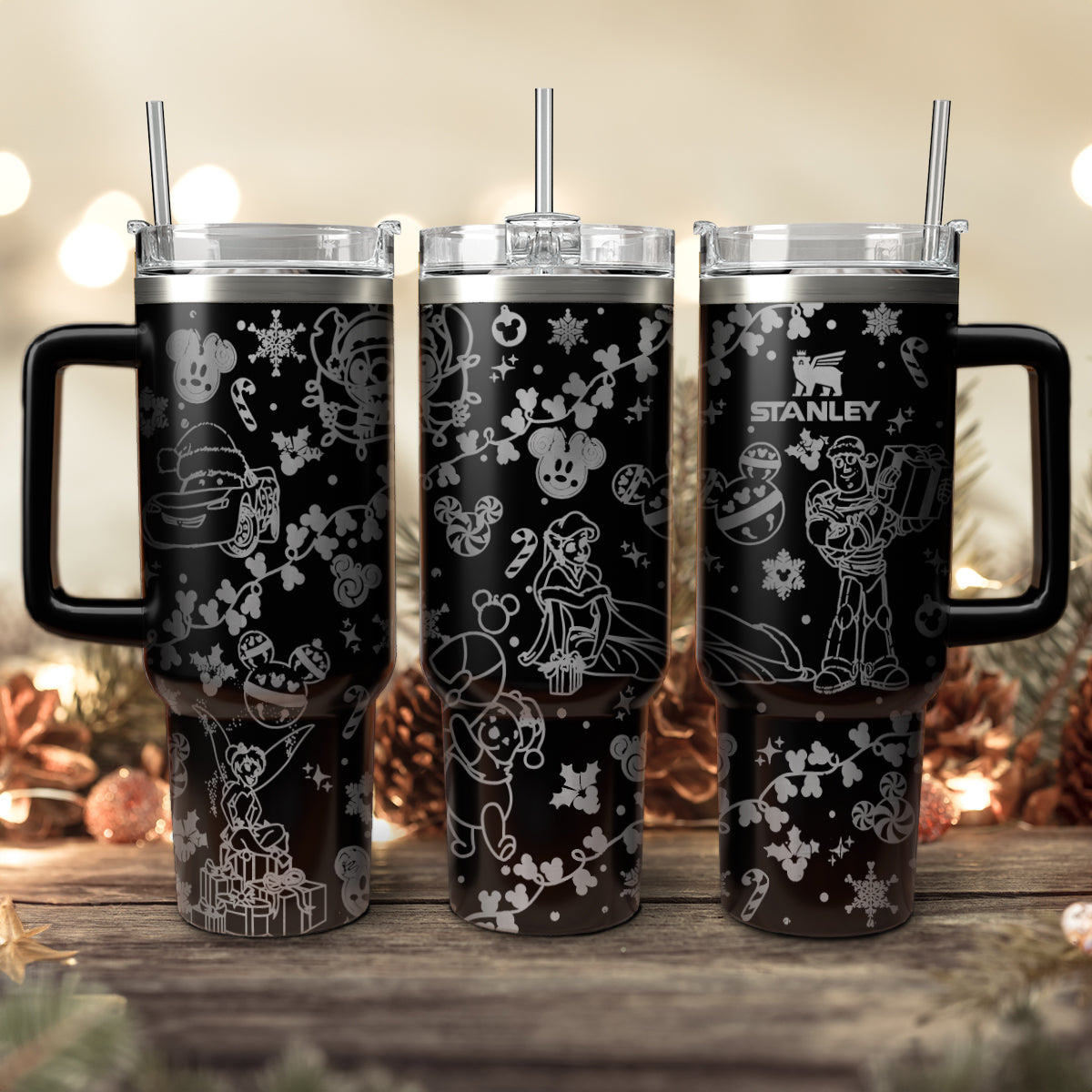 Disney Characters Cartoon Christmas Custom Stanley Cup 40 oz 30 oz Tumbler With HandleTVC2301427