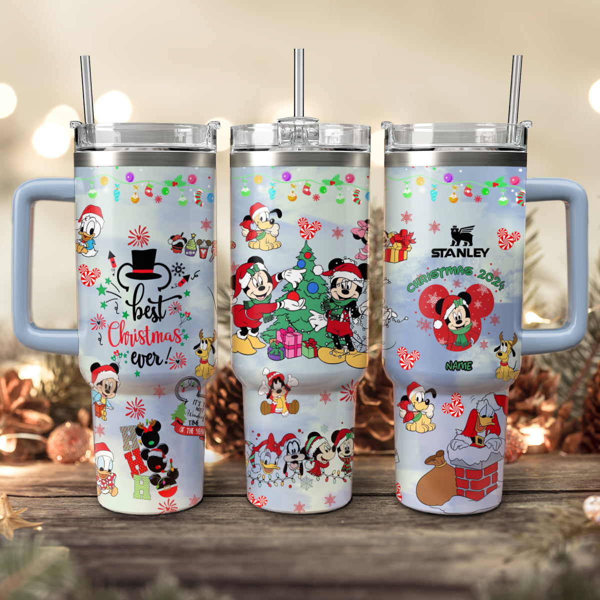 Disney Characters Cartoon Christmas Custom Stanley Cup 40 oz 30 oz Tumbler With HandleTVC2301430