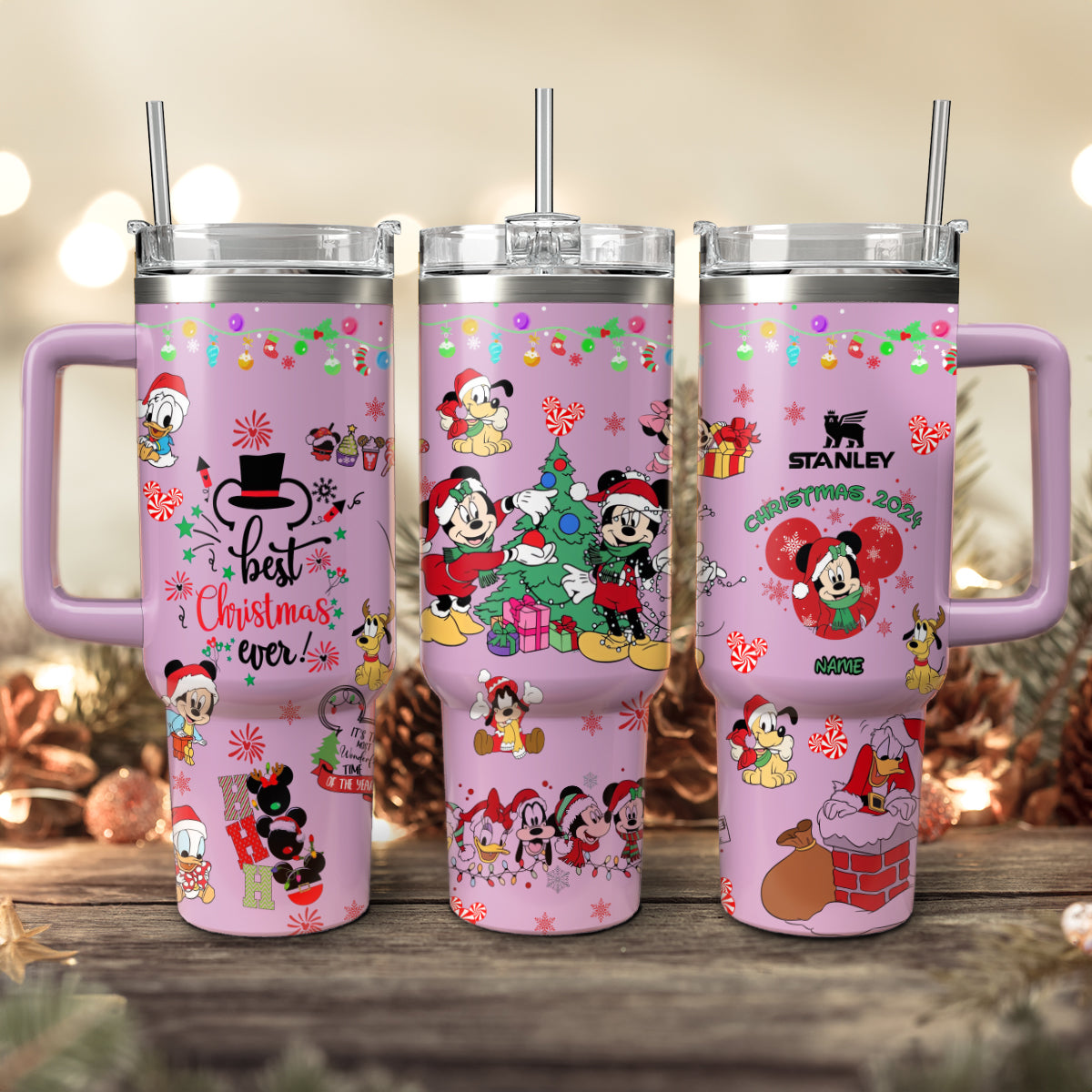 Disney Characters Cartoon Christmas Custom Stanley Cup 40 oz 30 oz Tumbler With HandleTVC2301430