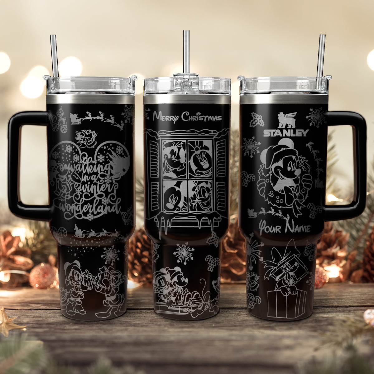 Disney Characters Cartoon Christmas Custom Stanley Cup 40 oz 30 oz Tumbler With HandleTVC2301430