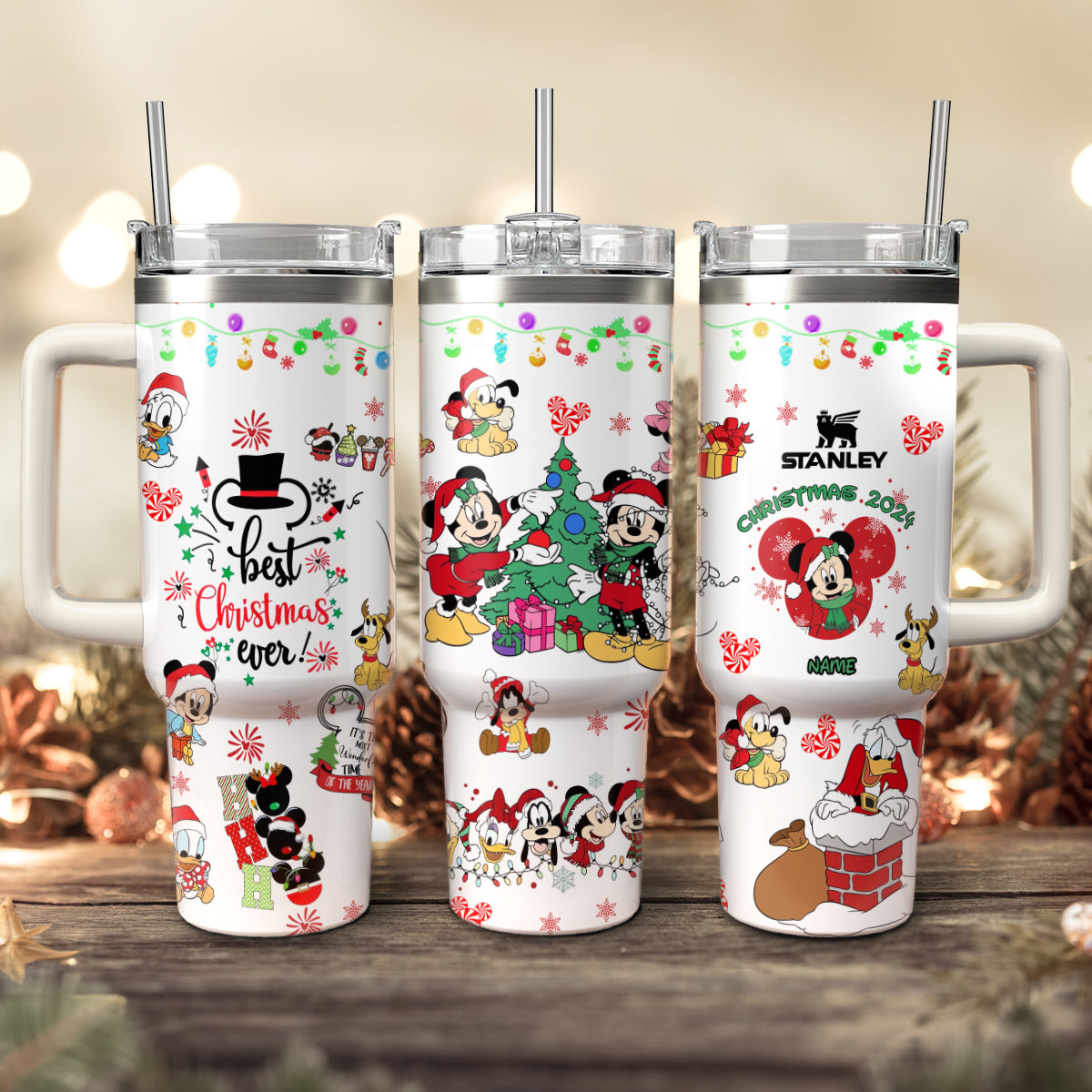 Disney Characters Cartoon Christmas Custom Stanley Cup 40 oz 30 oz Tumbler With HandleTVC2301430
