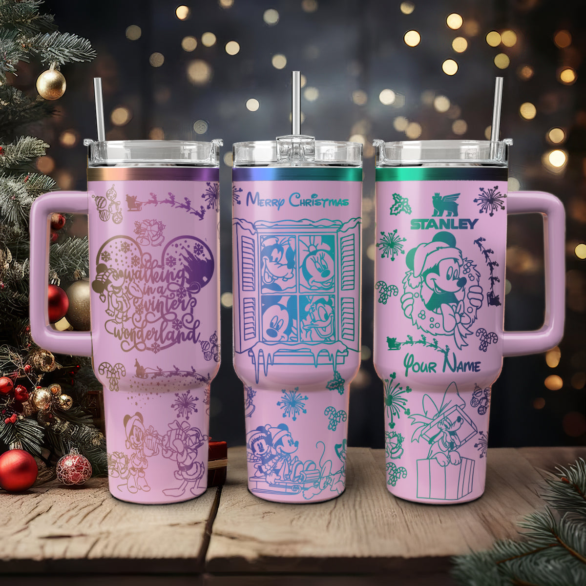 Disney Characters Cartoon Christmas Custom Stanley Cup 40 oz 30 oz Tumbler With HandleTVC2301430