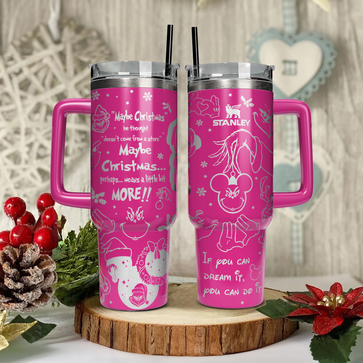 Disney Characters Cartoon Christmas Custom Stanley Cup 40 oz 30 oz Tumbler With HandleTVC2301431