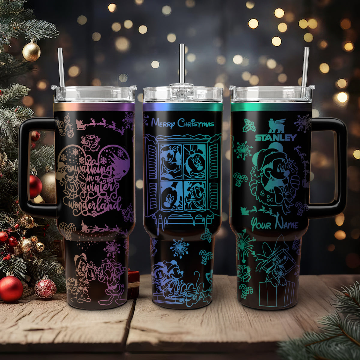 Disney Characters Cartoon Christmas Custom Stanley Cup 40 oz 30 oz Tumbler With HandleTVC2301431