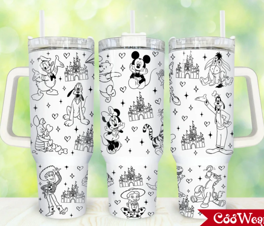 Disney Characters Cartoon Custom Stanley Cup 40 oz 30 oz Tumbler With HandleTVC2301806