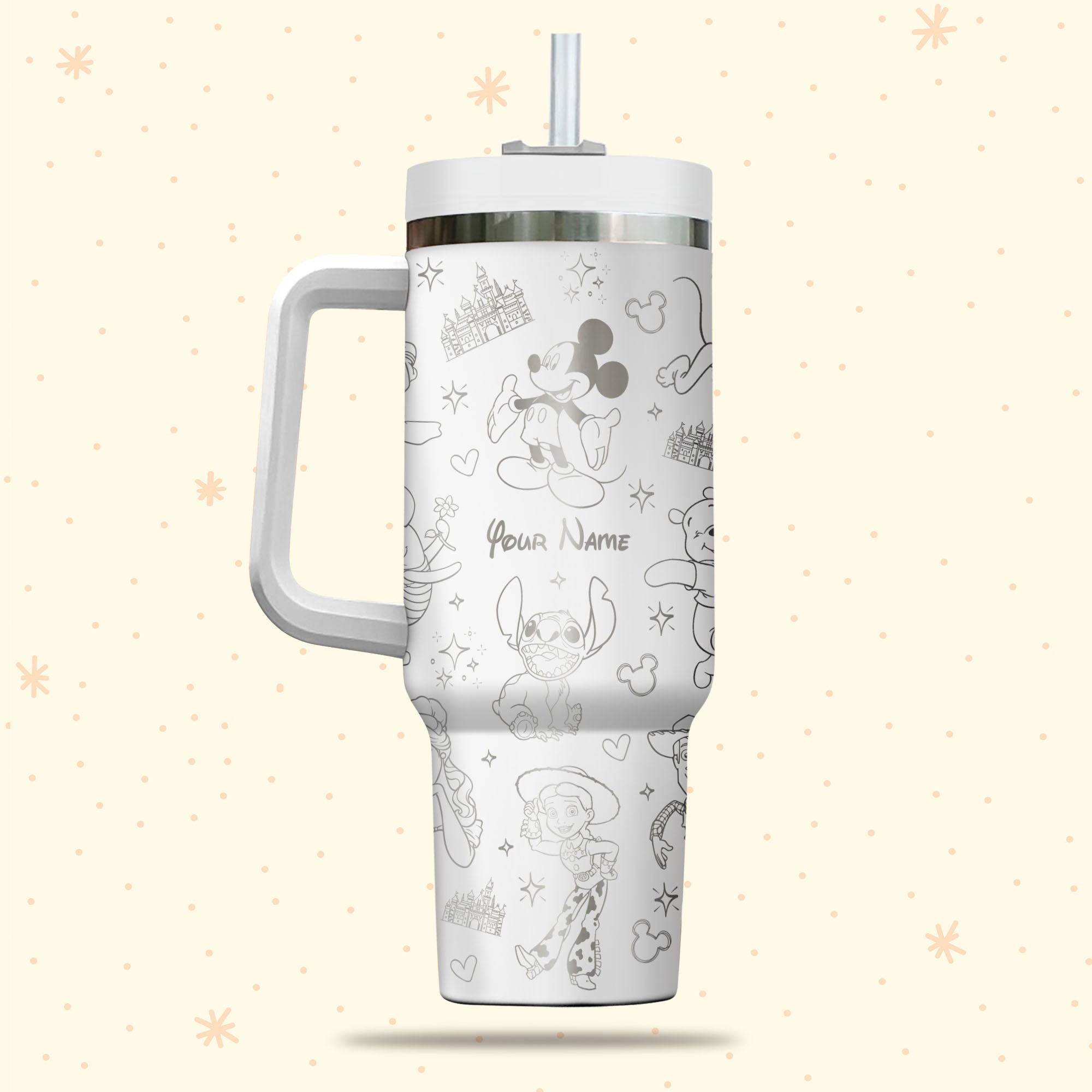 Disney Characters Cartoon Custom Stanley Cup 40 oz 30 oz Tumbler With HandleTVC2301983