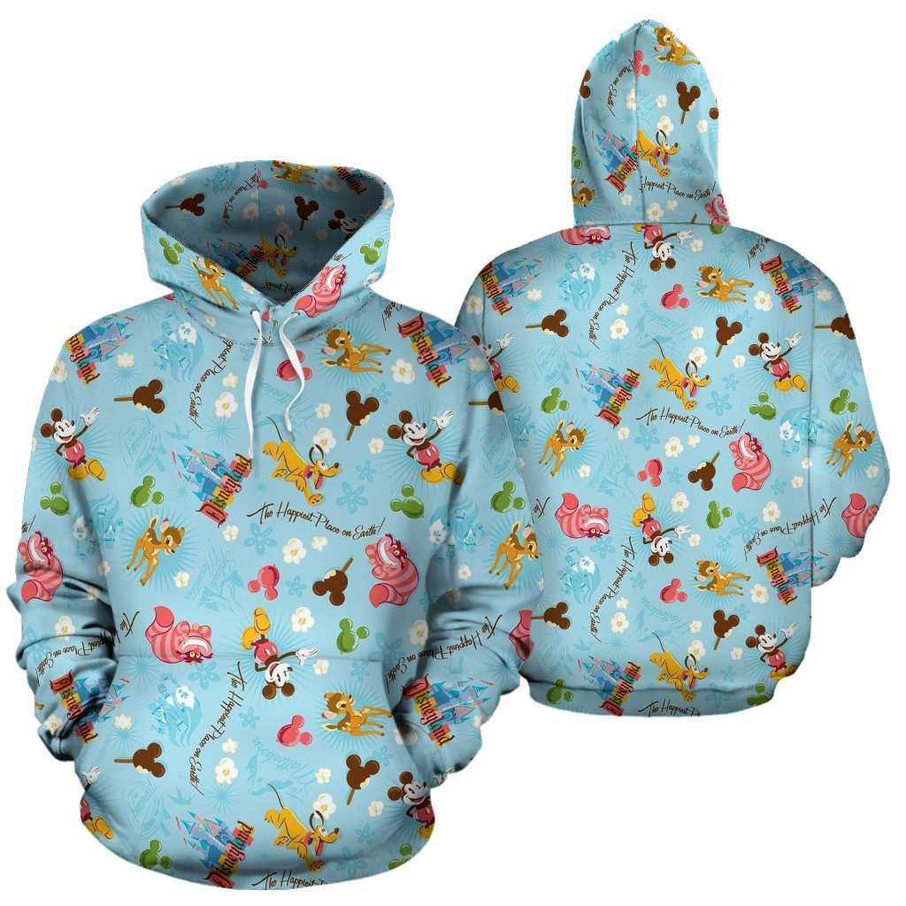 Disney Land The Happiest Place On Earth 3D All Over Print Hoodie, Zip Hoodie
