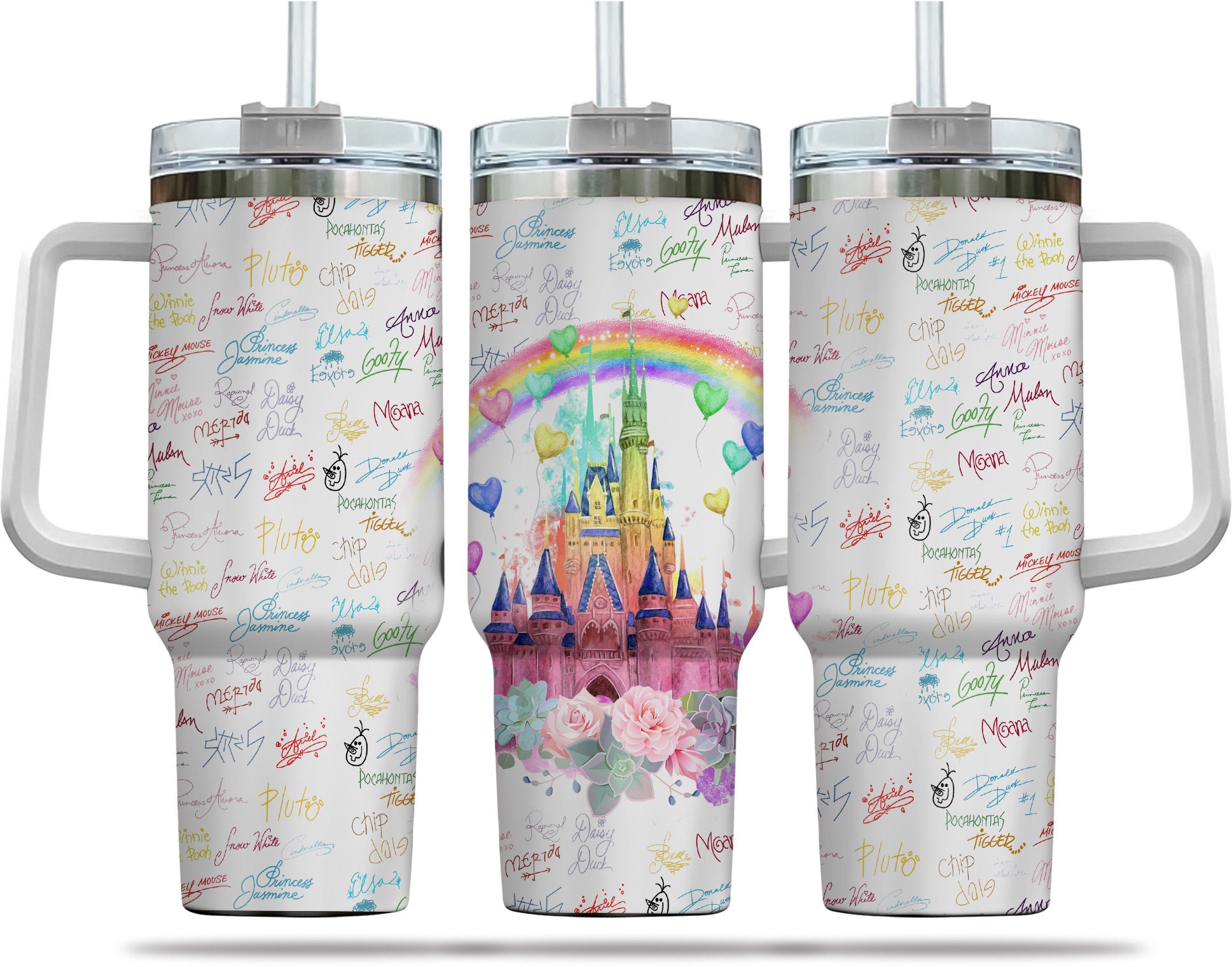 Disney Magical Castle Cartoon Custom Stanley Cup 40 oz 30 oz Tumbler With HandleTVC2301973