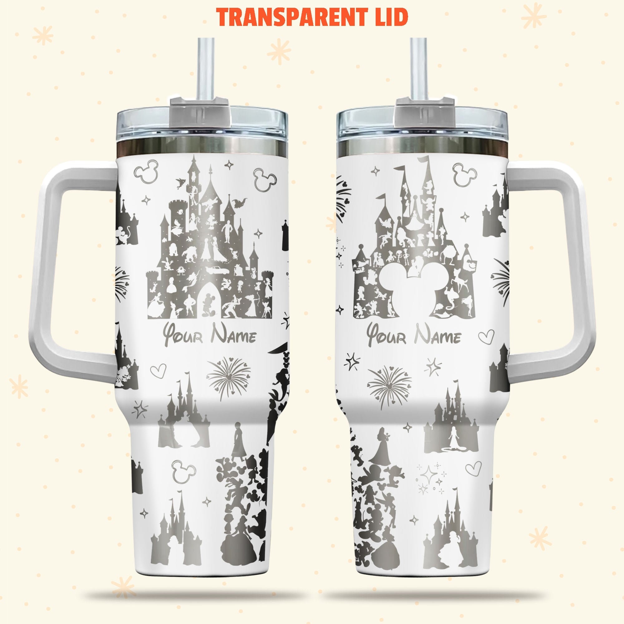 Disney Magical Castle Cartoon Custom Stanley Cup 40 oz 30 oz Tumbler With HandleTVC2301978