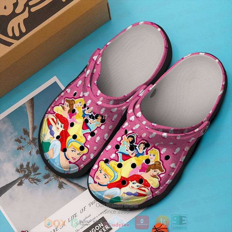 Disney Princess Character Cartoon Crocs Crocband Clogs Shoes Comfortable For Men Women and Kids