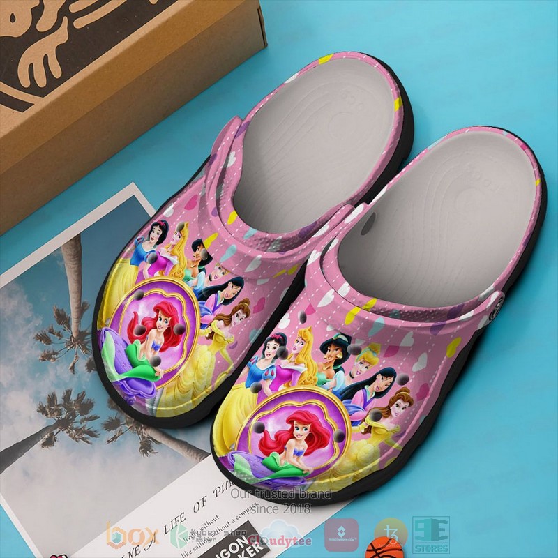 Disney Princess Character Cartoon Crocs Crocband Clogs Shoes Comfortable For Men Women and Kids