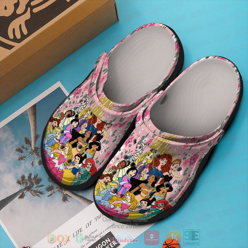 Disney Princess Character Cartoon Crocs Crocband Clogs Shoes Comfortable For Men Women and Kids