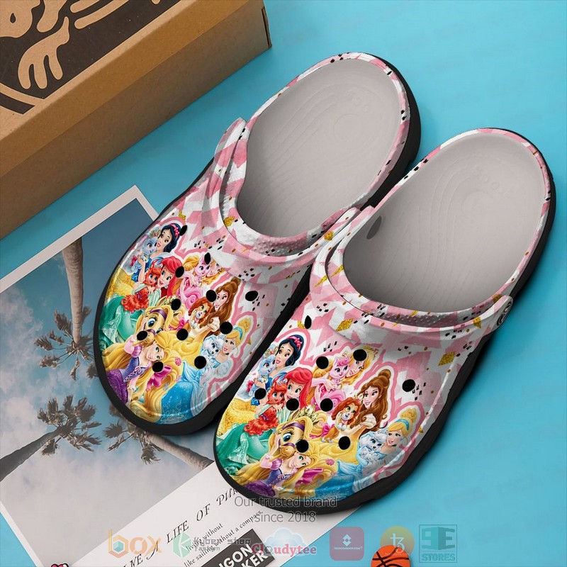 Disney Princess Character Cartoon Crocs Crocband Clogs Shoes Comfortable For Men Women and Kids