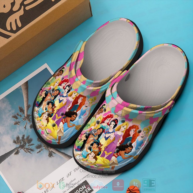 Disney Princess Character Cartoon Crocs Crocband Clogs Shoes Comfortable For Men Women and Kids