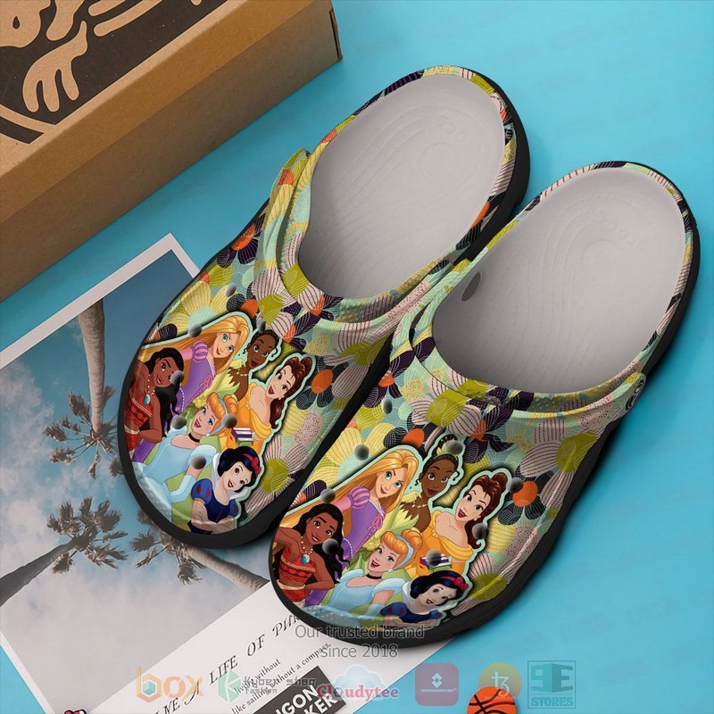 Disney Princess Character Cartoon Crocs Crocband Clogs Shoes Comfortable For Men Women and Kids