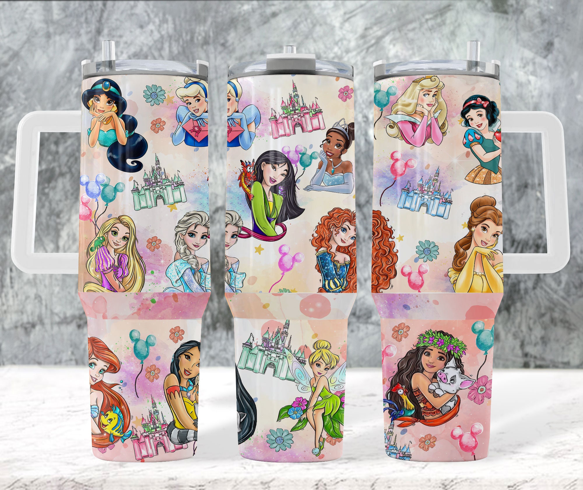 Disney Princess Disney Cartoon Custom Stanley Cup 40 oz 30 oz Tumbler With HandleTVC2301893