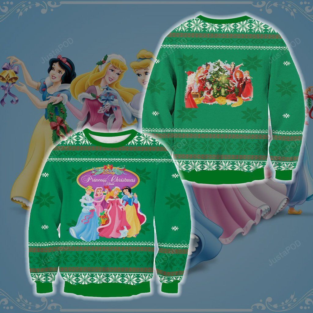 Disney Princess Style Ugly Christmas Sweater Adult 3D Funny Matching for family