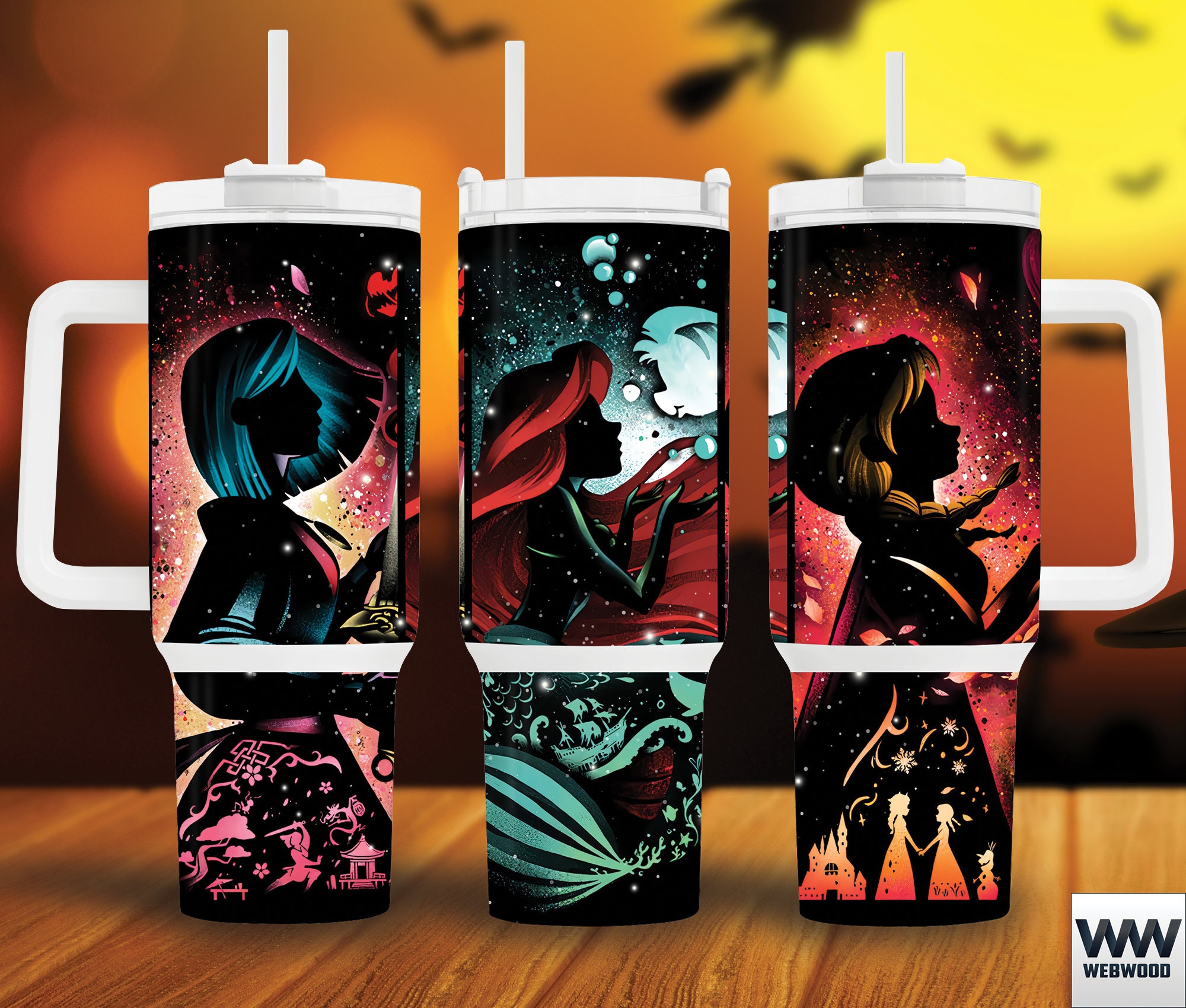 Disney Princesses Cartoon Custom Stanley Cup 40 oz 30 oz Tumbler With HandleTVC2301158