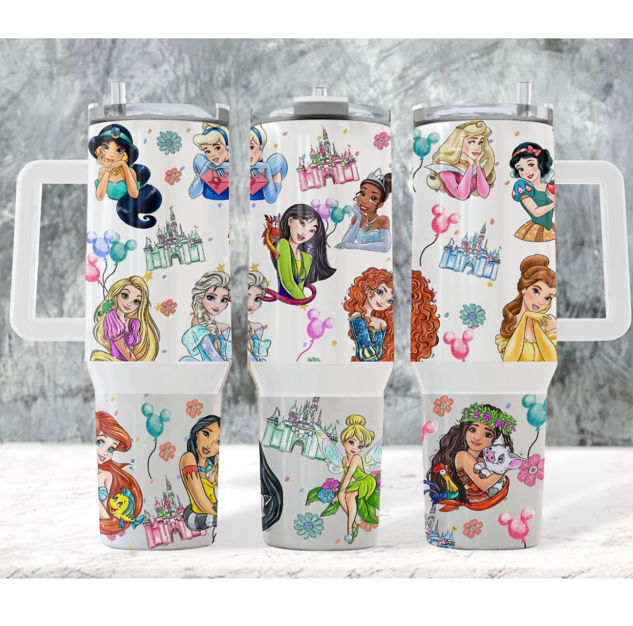 Disney Princesses Cartoon Custom Stanley Cup 40 oz 30 oz Tumbler With HandleTVC2301750