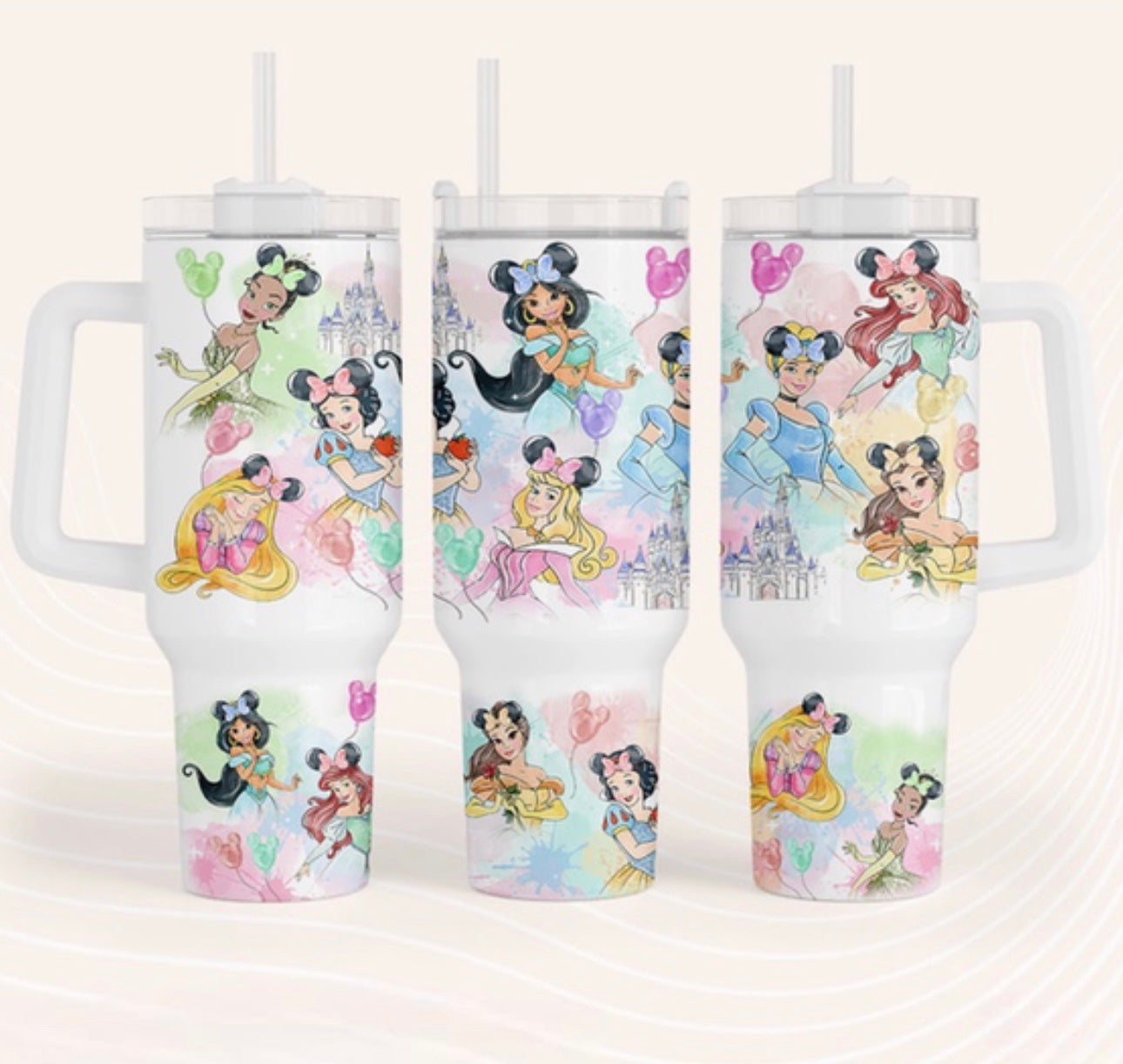Disney Princesses Cartoon Custom Stanley Cup 40 oz 30 oz Tumbler With HandleTVC2301750