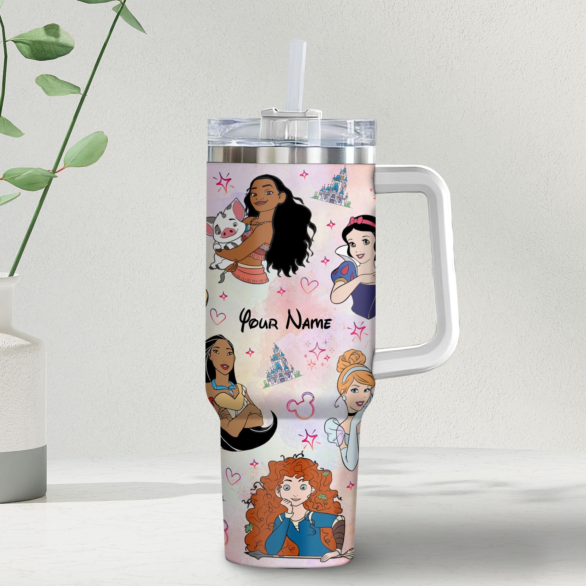 Disney Princesses Cartoon Custom Stanley Cup 40 oz 30 oz Tumbler With HandleTVC2301982