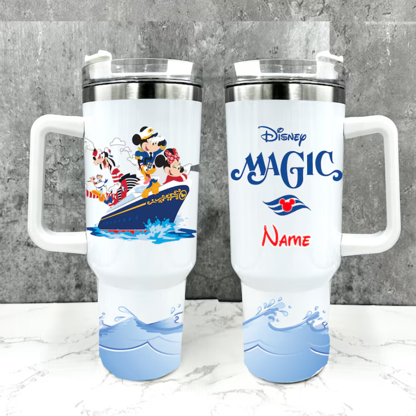 Disney Vacation Family Trip Cartoon Custom Stanley Cup 40 oz 30 oz Tumbler With HandleTVC2301805