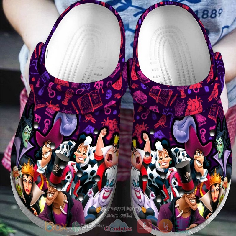 Disney Villains Cartoon Crocs Crocband Clogs Shoes Comfortable For Men Women and Kids