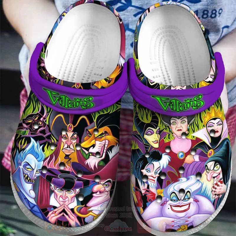 Disney Villains Cartoon Crocs Crocband Clogs Shoes Comfortable For Men Women and Kids
