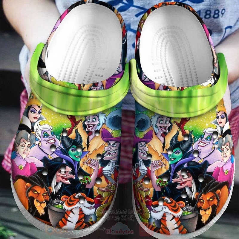 Disney Villains Cartoon Crocs Crocband Clogs Shoes Comfortable For Men Women and Kids