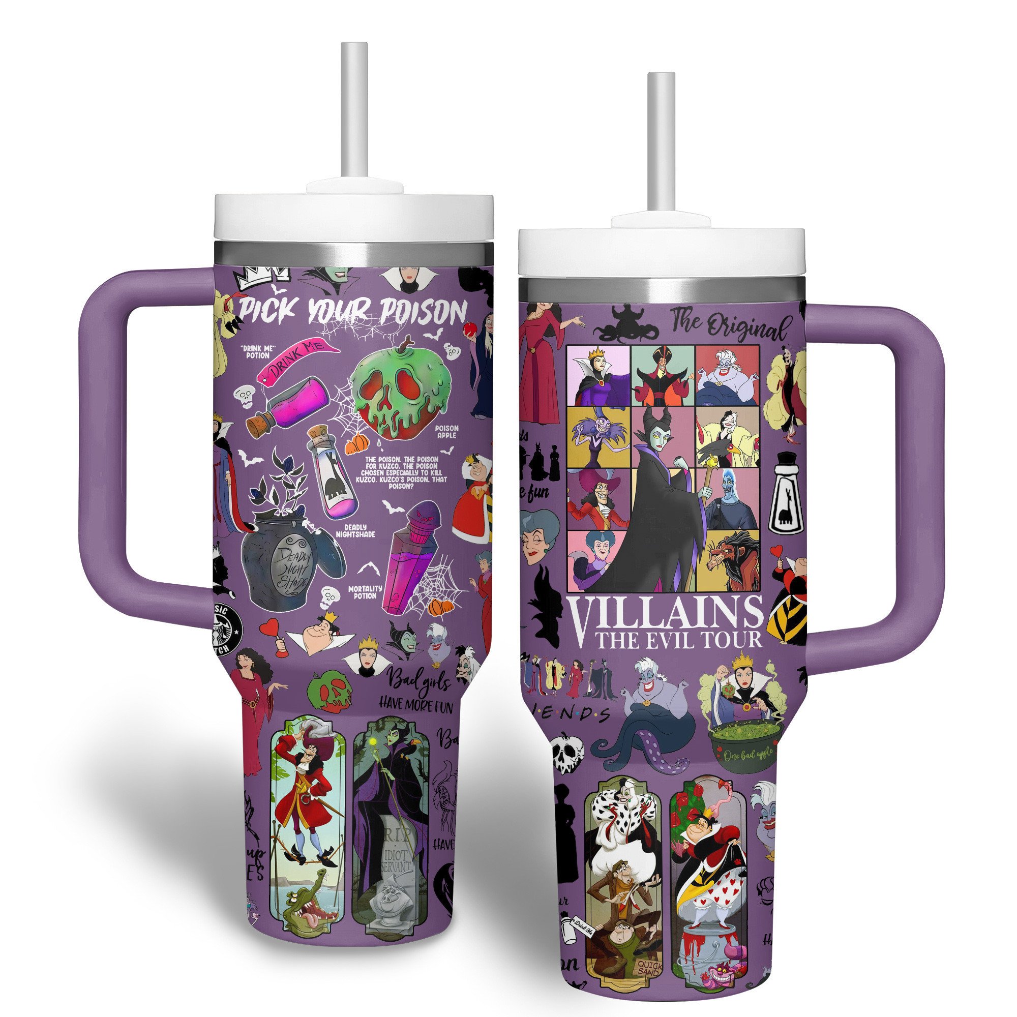 Disney Villains Cartoon Custom Stanley Cup 40 oz 30 oz Tumbler With HandleTVC2301740