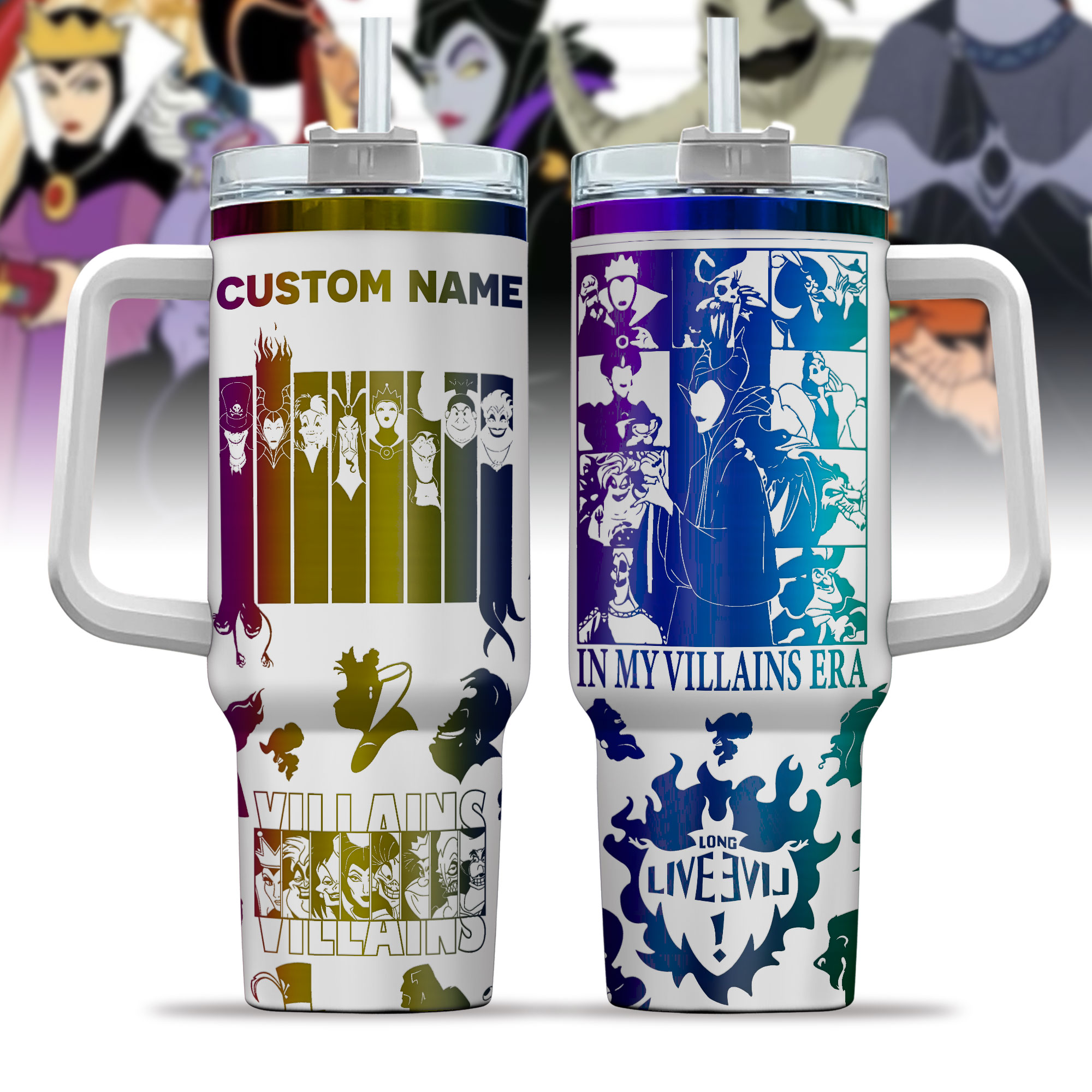 Disney Villains Cartoon Custom Stanley Cup 40 oz 30 oz Tumbler With HandleTVC230192