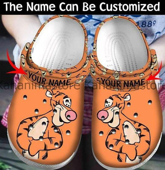Disney Winnie The Pooh Tigger Cartoon Crocs Crocband Shoes Clogs Custom Name For Men Women and Kids