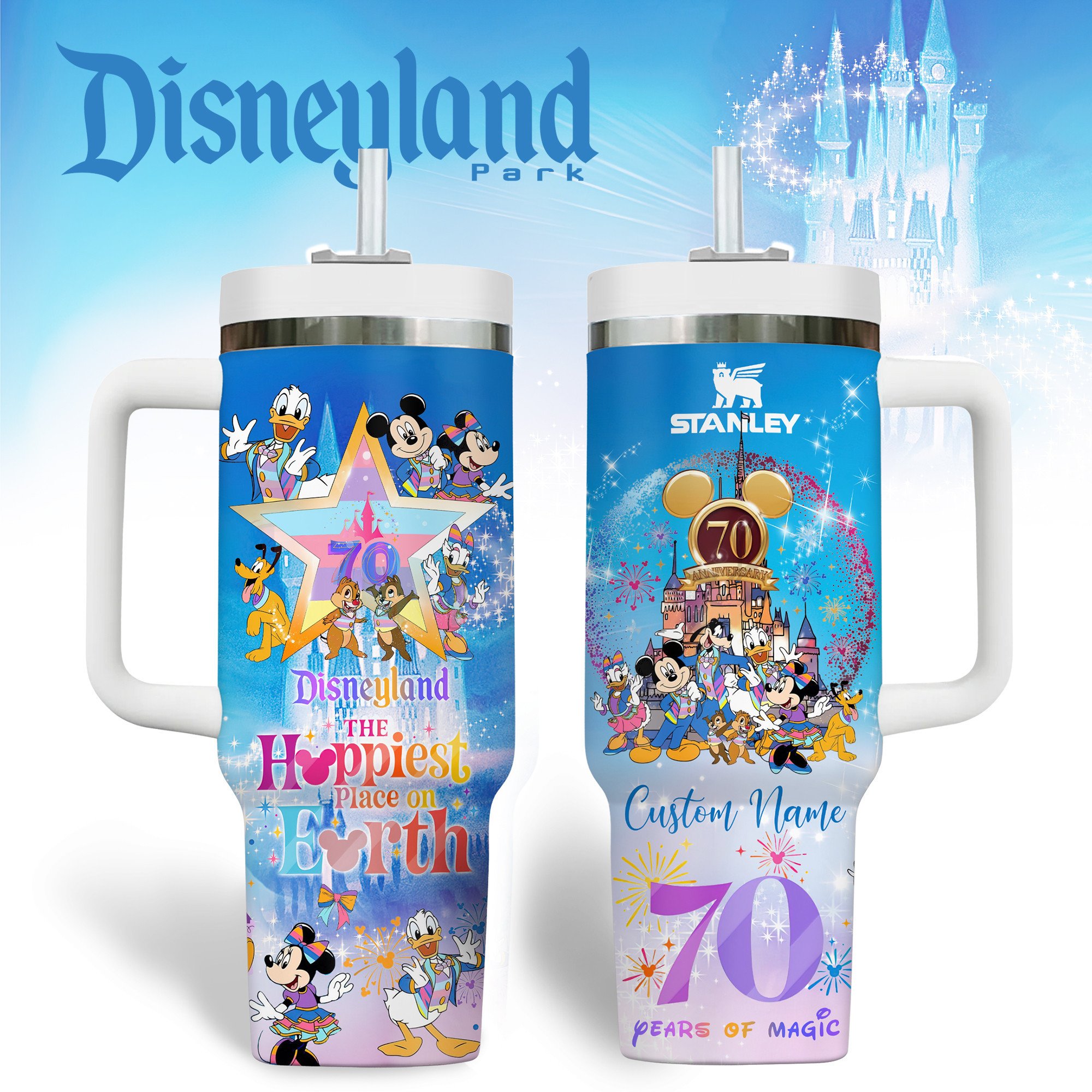 Disneyland Cartoon Custom Stanley Cup 40 oz 30 oz Tumbler With HandleTVC2301183