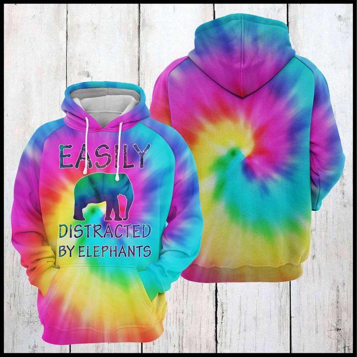 Distracted By Elephant 3D All Over Print Hoodie, Zip Hoodie