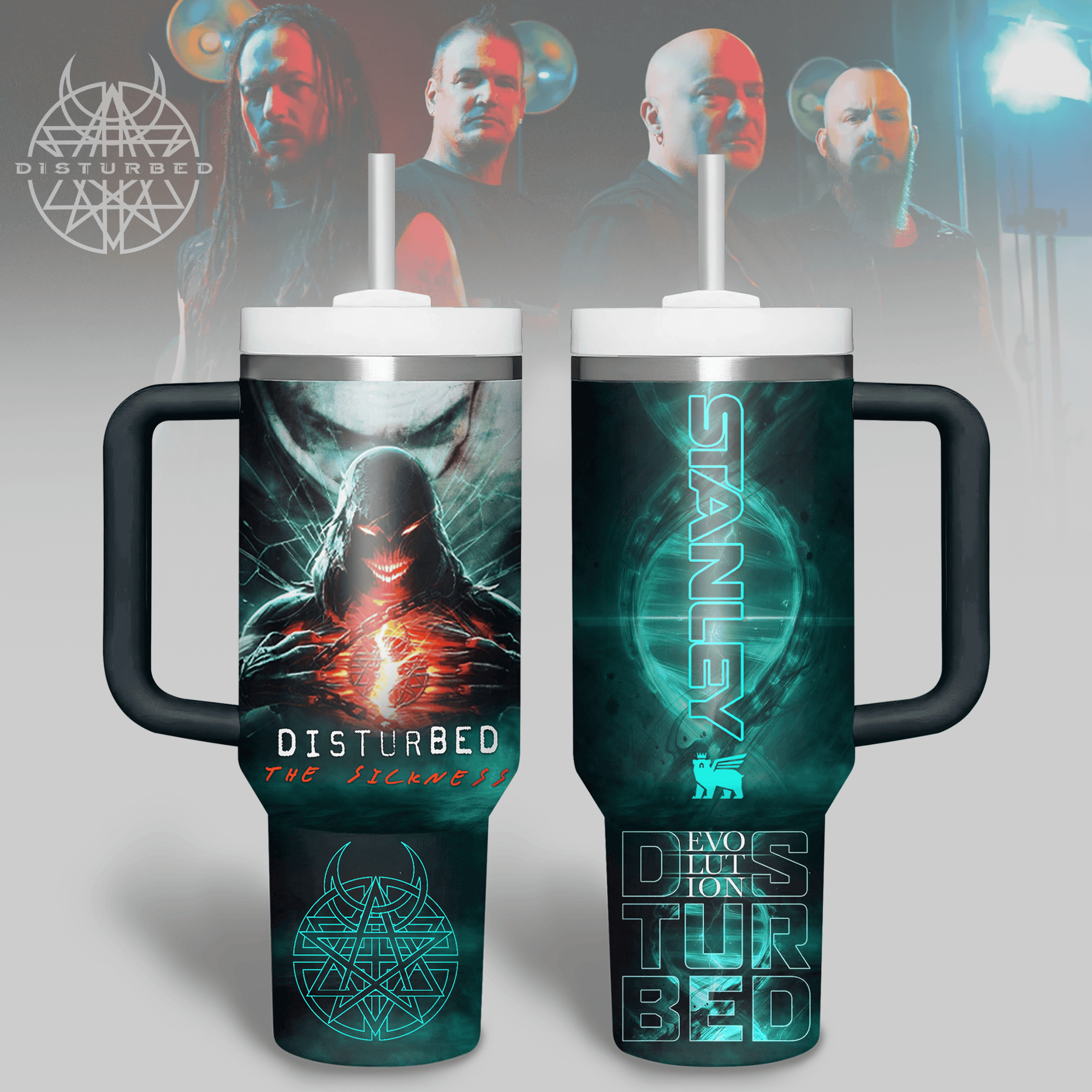 Disturbed Music Custom Stanley Cup 40 oz 30 oz Tumbler With HandleTVC2301179
