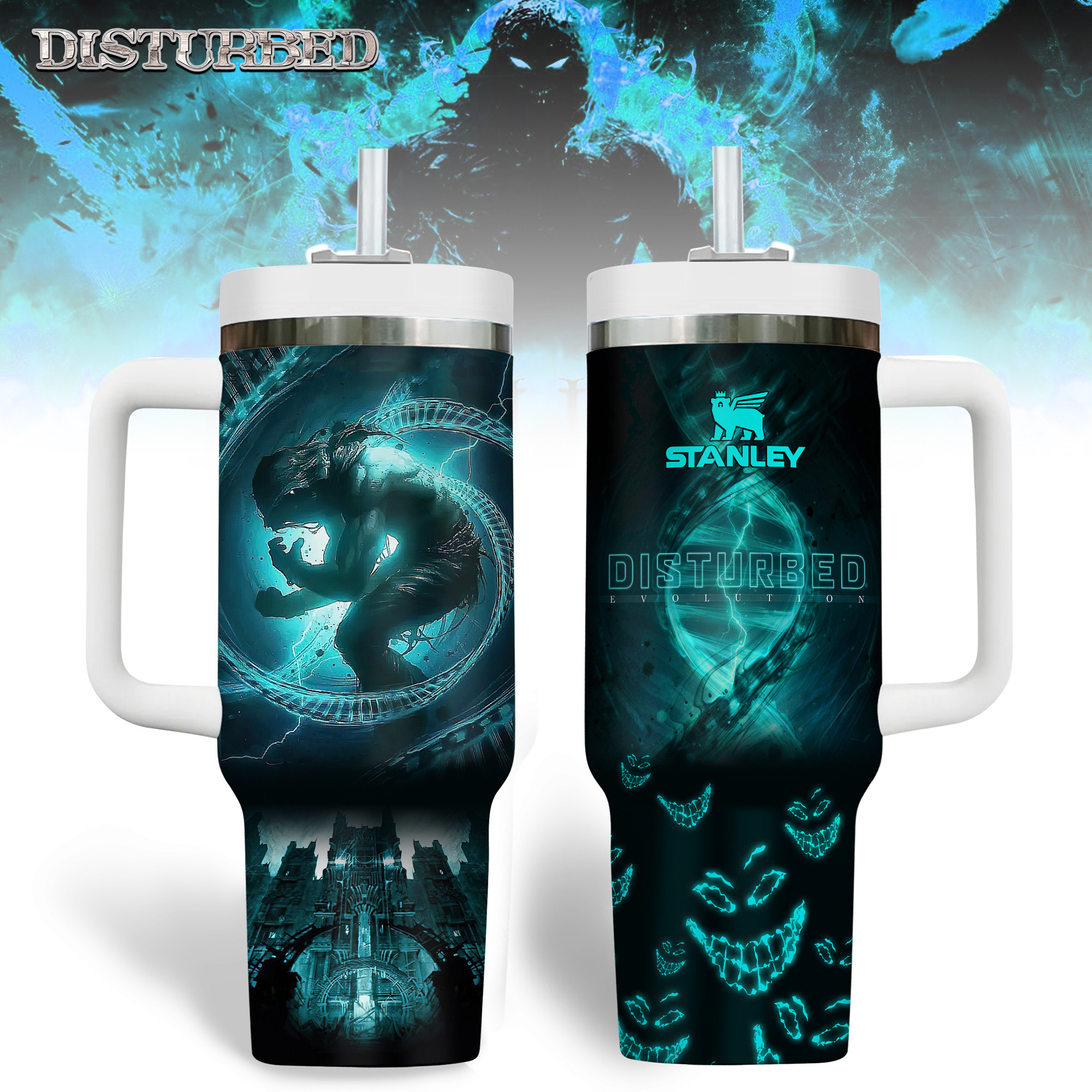 Disturbed Music Custom Stanley Cup 40 oz 30 oz Tumbler With HandleTVC2301342